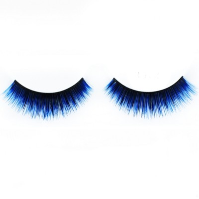 Black & Blue Eyelashes With Glue (1 Pair)