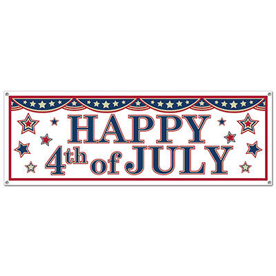 American 4th Fourth of July USA Sign Banner