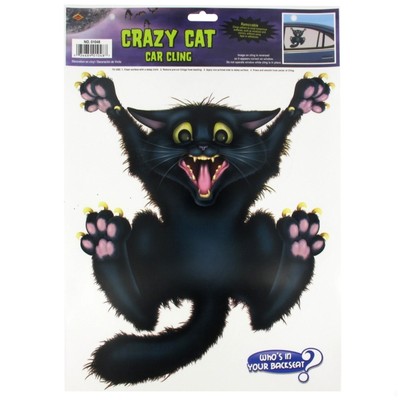 Window Cling Horror-Crazy Cat Pk1 