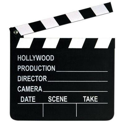 Wooden Hollywood Movie Set Clapboard (7x8in)