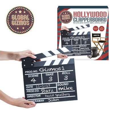 Wooden Movie Set Clapperboard (20 x 20cm) Pk 1