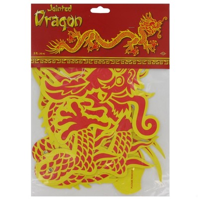 Scene Cutout Chinese Dragon Jointed 3ft Pk1 