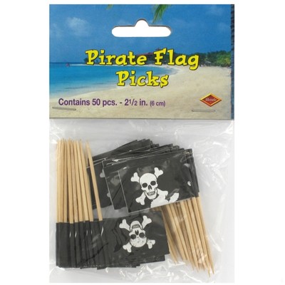 Pirate Flag Toothpicks 60mm Pk50 