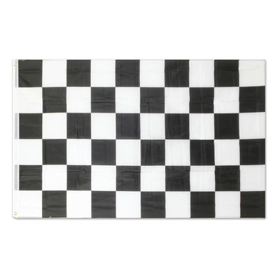 Black & White Check Fabric Flag (91cm x 152cm) Pk 1