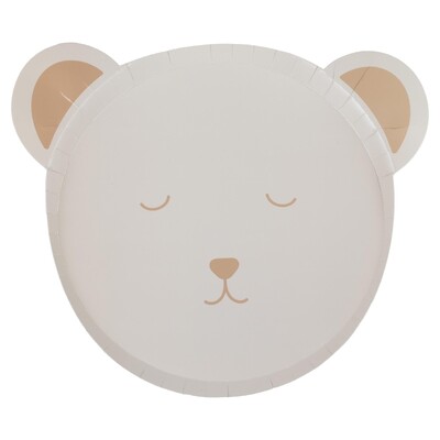 Ginger Ray Teddy Bear Baby Shower Paper Plates