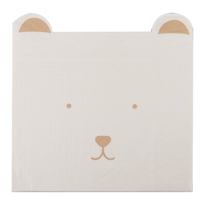 Ginger Ray Teddy Bear Baby Shower Paper Lunch Napkins Pk 16