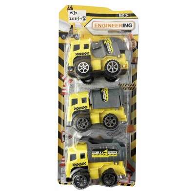 Toy Construction Truck Party Favours Yellow Pk 3