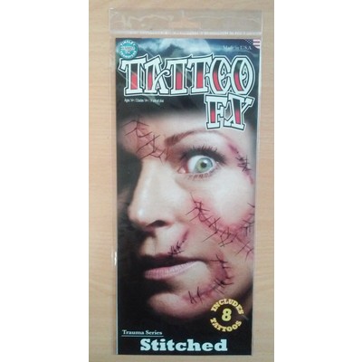 Stitched & Stapled FX Tattoo (8 Tattoos) Pk 1