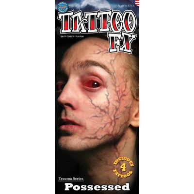 Possessed FX Tattoo (4 Tattoos) Pk 1