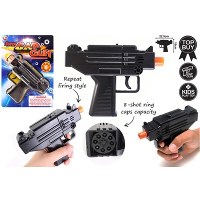 Toy Uzi 8 Shot Cap Gun 15cm