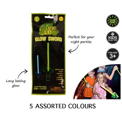 Assorted Colour Glow Stick Sword (Pk 1)