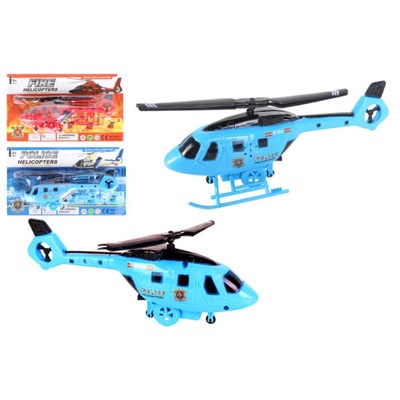 Police Or Fire Pull Cord Toy Helicopter 22cm (Pk 1)