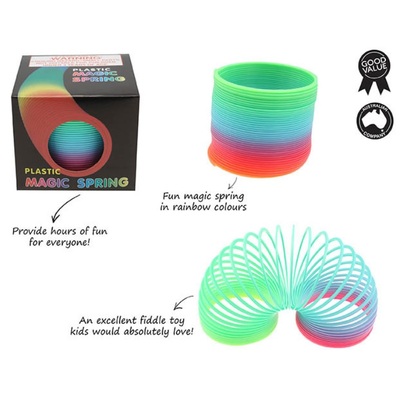 Rainbow Plastic Magic Spring Slinky Favour