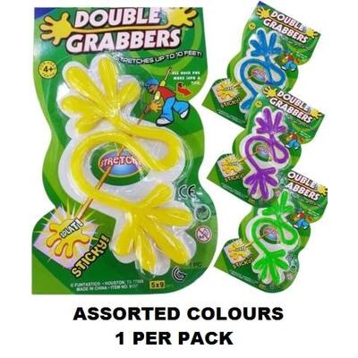 Double Grabber Sticky Hands Assorted Party Favour Pk 1