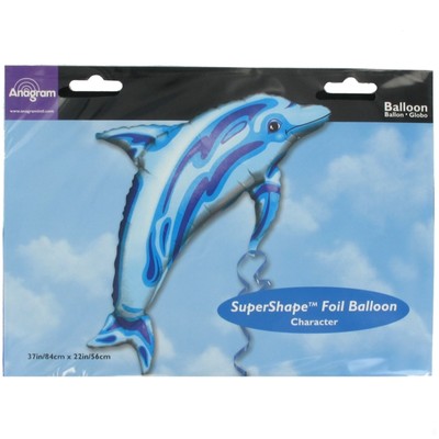 Balloon Foil Supershape Ocean Blue Dolphin Pk1 