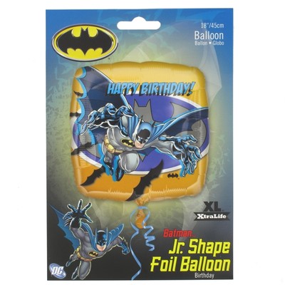 Batman Party Balloon Square Birthday  Foil - 18in (45cm) Pk1