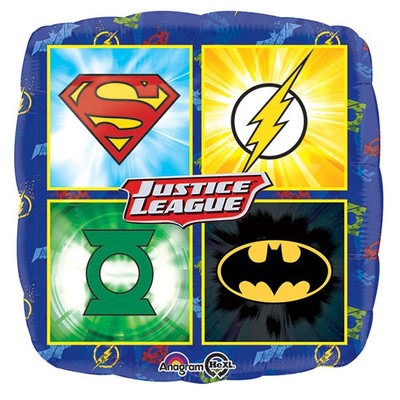 Justice League Symbols Square 17in. Foil Balloon Pk 1