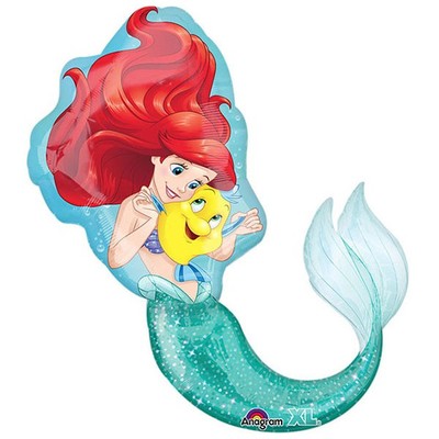 Ariel The Little Mermaid Supershape Foil Balloon (71cm x 86cm) Pk 1