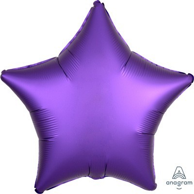 Satin Purple 19in. Star Foil Balloon Pk 1