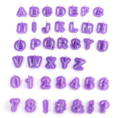 Alphabet Number Symbol Cutters Set Small (40pcs)