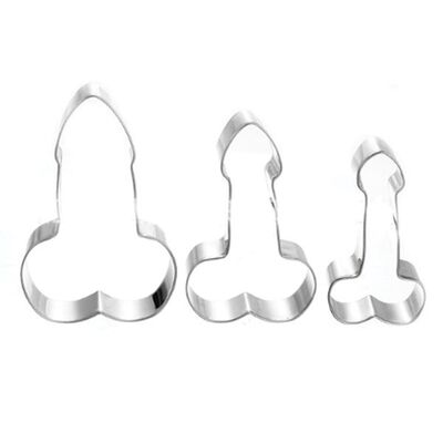Penis Cookie Cutter Set Assorted Sizes (Pk 3)