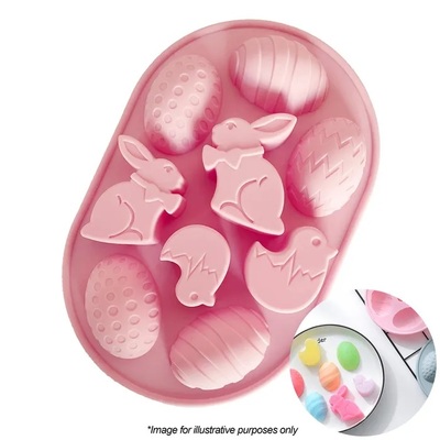 Easter Bunny, Chick & Egg Silicone 9 Cavity Chocolate Mould