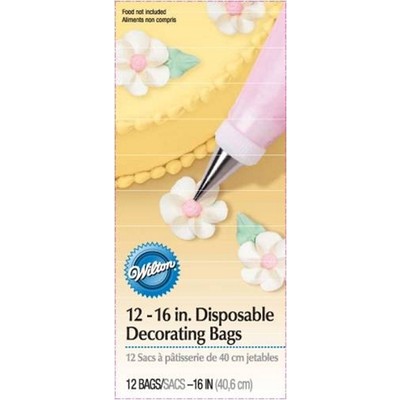 Disposable Candy Decorating Bags (16in/40.6cm) Pk 12 