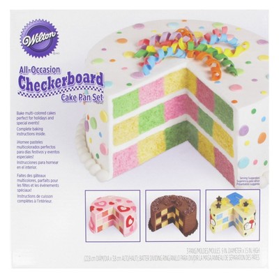Checkerboard Cake Tin Set Pk 1 