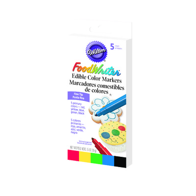 Primary Colour Cake Decorating Edible Candy Markers Pk 5 