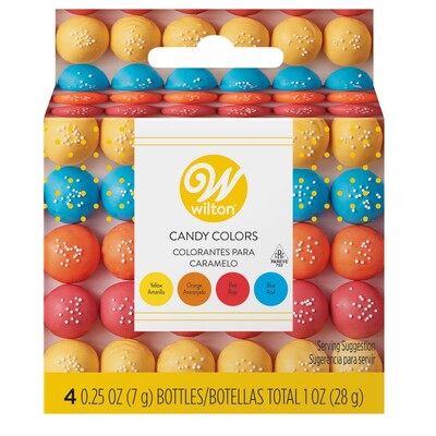 Wilton Primary Colours Oil-Based Candy Colour Set (4 x 7g)