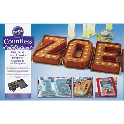 Countless Celebrations Numbers & Letters Cutter Cake Tin / Pan Set Pk 1