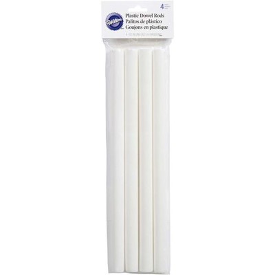 Interior Cake Pillars - Plastic Dowel Rods (12.5in.) Pk 4