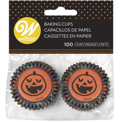 Halloween Pumpkin 5cm Mini Baking Cups Pk 100 