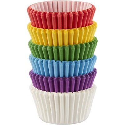 Assorted Colour Mini Paper Baking Cups Pk 150