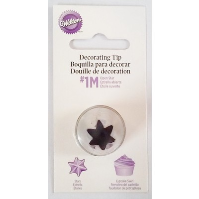 Cake Decorating Carded Open Star Tip #1M Pk1