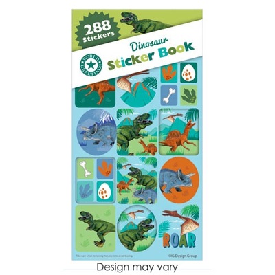 Dinosaur Sticker Book (288 Assorted Stickers)