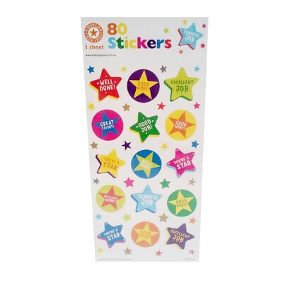Assorted Reward Star Stickers (80 Stickers in Total) Pk 1