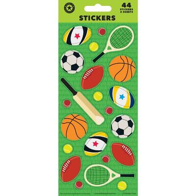 Assorted Field Sports Stickers (Pk 44)