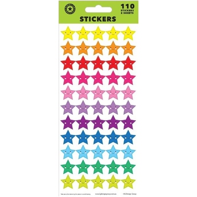 Smiley Stars Stickers (Pk 110)