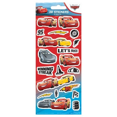 Disney Cars Stickers (2 Sheets 36 Stickers)
