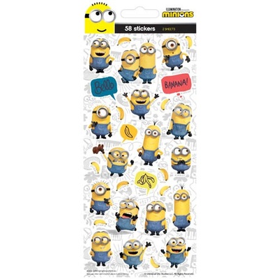 Minions Stickers (2 Sheets 58 Stickers)