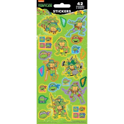 TMNT Turtles Stickers (2 Sheets 42 Stickers)