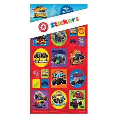 Hot Wheels Monster Trucks Sticker Book (288 Assorted Stickers)
