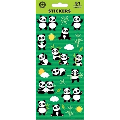 Pandas Stickers (2 Sheets 51 Stickers)