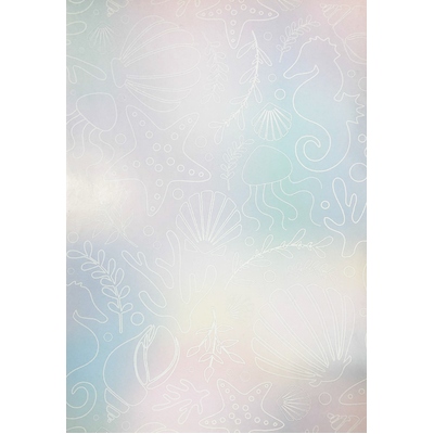 Under The Sea Outline Gift Wrap 700mm x 495mm Pk1 Art