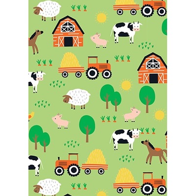 Farm Animals Gift Wrapping Paper 700mm x 495mm