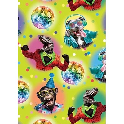 Party Animals Gift Wrap 1 Sheet 700mm x 495mm