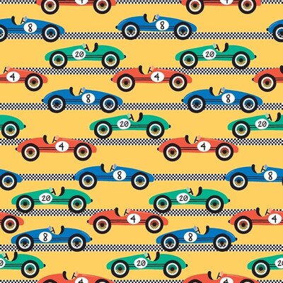 Retro Race Cars Gift Wrapping Paper 1 Sheet