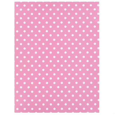 Gift Wrap Medium Dots-Pink 700mm x 495mm Pk1 