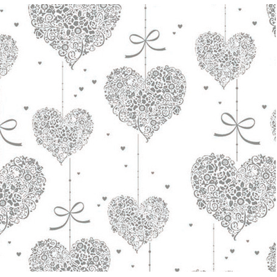 Hanging Hearts Gift Wrap (700mm x 495mm) Pk 1
